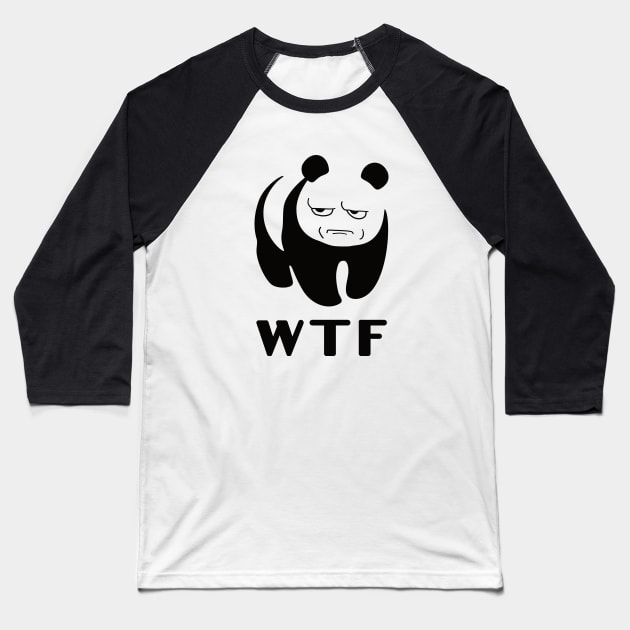 Hangry Panda - WTF Where's The Food (or Forest) Baseball T-Shirt by narmidude